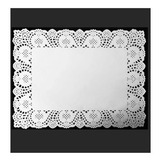 Toalha Rendada Doilie Retangular 19x30 Cm Com 100 Un Cor Branco Rendado