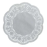 Toalha Rendada Redonda Papel 26 Cm 100 Unida