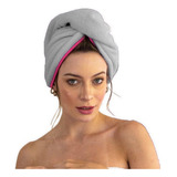 Toalha Touca De Secar Cabelo Microfibra Efeito Anti Frizz