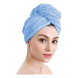 Toalha Turbante Anti frizz Secar Cabelo Com Botão