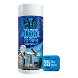 Toalha Umedecida Álcool 70  Supply Wipes Pote 35 Unidades