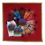 Toalha Vermelha Cigana Para Tarot Mandala Astrologia Baralho