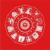 Toalha Zodiaco Vermelha 