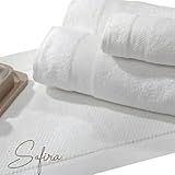Toalhas De Banho Gigante Grossa Branca FelpudaTeka Profiline Luxo Fio Penteado Jogo 4 Peças Alta Gramatura 670 G-m- 100- Algodão 150x90 Cm Hotel 5 Estrelas Spa Clinica Resistente Lavagem Industrial