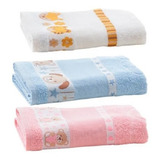 Toalhas De Banho Infantil Pet Baby 75x110cm Barra Ponto Cruz