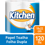 Toalhas De Papel Ultra 120 Folhas 2 Unidades Kitchen