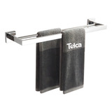 Toalheiro Duplo Banheiro 61cm Porta Toalhas Suporte Aço Inox Cor Polido Kaiiy 74300