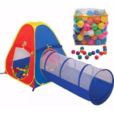 Toca Barraca Infantil Cabana C 60 Bolinhas E Tunel Frete