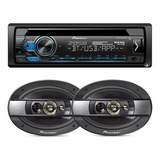 Toca Cd Pioneer Bluetooth Deh-s4280bt + Falante 6x9 300w Rms