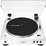 Toca Discos Audio Technica Sem Fio Com Acionamento Automático Por Correia Belt Drive AT LP60XBT WW Branco Branco Bivolt 120 240V