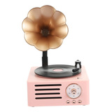 Toca discos Bluetooth 5 0 Classic Rosa