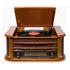 Toca discos Obabox Retrô Obavintage Plus Marrom Com Bluetooth E Alto falantes Incluídos 127 220v