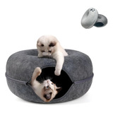 Toca Feltro Cama Tunel Gato Felino Donut Pneu Média Rosca