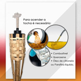 Tocha De Bambu Para Luau Iluminação Decoração Tocha 120cm