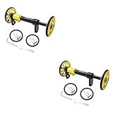 Toddmomy 2 Conjuntos Haste Telescópica Easy Wheel Rodado De Bicicleta Dobrável Rolo Da Roda Traseira Haste Telescópica Dobrável Roda Dobrável Telescópico Roda Secundária Liga De Alumínio
