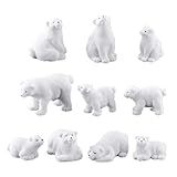 Toddmomy Miniaturas De Urso Polar, 10 Peças, Mini Figuras De Animais, Ornamentos Em Miniatura, Acessórios Para Paisagem De Musgo, Faça Você Mesmo, Artesanato De Terrário, Decoração De Casa