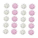 Tofficu Acessórios 20 Peças Liga De Strass Flor Broche Pin Encantos Cristais Decoração Flor De Cristal Versão Coreana Botões Para Costura