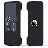 TOKERSE Capa De Silicone Antiderrapante à Prova De Choque Capa Remota Macia Compatível Com Controle Remoto Apple TV 4K 4 5 Geração Siri Preto