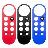 TOKERSE Pacote Com 3 Capas Remotas Para Chromecast Com Controle Remoto Google TV HD 2022 4K 2020 Capa Protetora De Silicone Antiderrapante Para Chromecast Com Controle Remoto Por Voz Do Google TV 