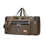 TOKSHOP Bolsa Mala Viagem De Mão Ombro Transversal Ajustável Feminina E Masculina Super Grande 60 Litros Marrom Claro 