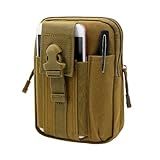 TOKSHOP Bolsa Tática Molle Militar Bolsa Cintura Impermeável Porta Objetos E Celular Marrom 