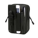 TOKSHOP Bolsa Tática Molle Militar Bolsa Cintura Impermeável Porta Objetos E Celular Preto