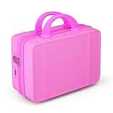 TOKSHOP Maleta Frasqueira Necessaire Mala De Mão Rígida Feminina Em ABS Premium De Viagem Espaçosa Rosa 