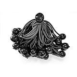 TOKYICK Pacote Com 50 Cordas Elásticas De 10 Cm Com Bolas Cordas Elásticas Versáteis E Lonas Elásticas Com Bolas Cordas Elásticas Resistentes Ao Ar Livre E Resistentes A UV Preto