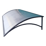 Toldo 1 70x1 05 Em Alumínio Pintura Preta E Policarbonato