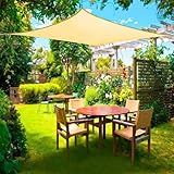 Toldo Cobertura Sombreamento Flexivel Portátil 90 Proteção UV Impermeável Areas Externas Garagem Varanda Quintal Piscina Quiosque Gramado Jardim Ar Livre Cor Areia Utilika Distribuidora