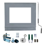 Toldo Cortina Cinza C Visor 3 20m X 2 40m Kit Completo