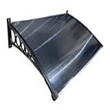 Toldo Policarbonato 1 00x0 70m Portas E Janelas Megatools Cobertura Chuvas Fumê Preto 