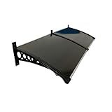 Toldo Policarbonato 1 20x0 50m Portas E Janelas Megatools Cobertura Chuvas Fumê Preto 
