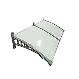 Toldo Policarbonato 2 00x0 50m Portas E Janelas Megatools Cobertura Chuvas Milk Cinza