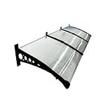 Toldo Policarbonato 2 40x0 50m Portas E Janelas Megatools Cobertura Chuvas Transparente Preto