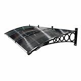 Toldo Policarbonato 2 40x0 70m Portas E Janelas Megatools Cobertura Chuvas Fumê Preto 