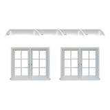 Toldo Policarbonato Alveolar Win Home 4 Metros X 1m Branco