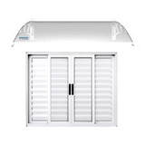 Toldo Policarbonato Alveolar Win Home 80cm X 62cm Branco