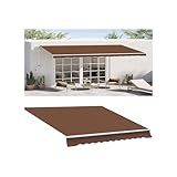 Toldo Retrátil Manual Elétrico Tecido Impermeável De Substituição 100 230G Ployester Janela Porta Guarda Sol Abrigo Deck Dossel Varanda Cobertura De Sombra Externa Size 6 6x5ft