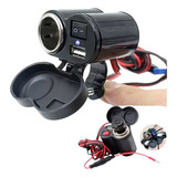 Tomada 12v Usb Moto Carregador Celular Isqueiro Prova Dágua