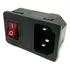 Tomada Ac Tripolar C14 10a Painel Com Chave E Porta Fusível