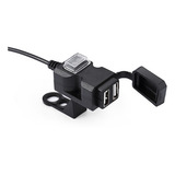 Tomada Carregador Usb Celular Para Moto Com 2 Usb 12v P 5v