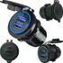 Tomada Carregador Usb Veicular   2 Saidas 6 0a   Liga deslig