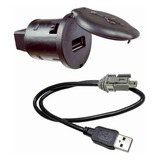 Tomada Com Tampa Saída Usb E Cabo 40cm L200 2016 2017 2018