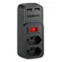 Tomada Com Usb Carregador Duplo Parede Intelbras Eac 202 Cor Preto
