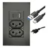 Tomada Dupla Carregador Turbo Usb Tipo C Parede Tomada Com Espelho Universal Bivolt Jwcom Unidade
