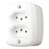 Tomada Dupla Sobrepor Sistema X 20a Com Caixa Externa Pluzie Cor Branco