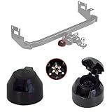 Tomada Elétrica 12v 6 Polos Fêmea Preta Reboque Universal Para Carretinhas E Reboques Automotivos