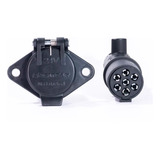 Tomada Elétrica 24v Nylon 7p Macho fêmea Caminhão carreta