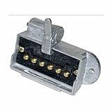 Tomada Eletrica Femea 07 Polos Aluminio Conexao Fixa Utilizada Em Reboque Semi Reboque Conexao Fixa